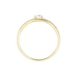 Bague Or Jaune Daegan Oxydes De Zirconium -Garmin Soldes B3DFJZW0ON view2