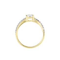 Bague Evita Or Jaune Oxyde De Zirconium -Garmin Soldes B3DFJZW0R0 view2
