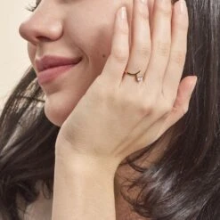 Bague Valeriana Or Jaune Oxyde De Zirconium -Garmin Soldes B3DFJZW148 model0