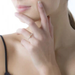 Bague Solitaire Sedonia Or Jaune Oxyde De Zirconium -Garmin Soldes B3DFJZW178 model0