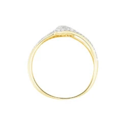 Bague Boucle D'or Or Jaune Oxyde De Zirconium -Garmin Soldes B3DFJZW559 view2
