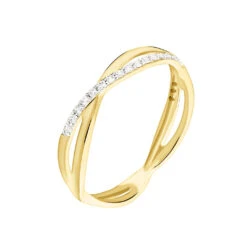 Bague Eister Or Jaune Oxyde De Zirconium