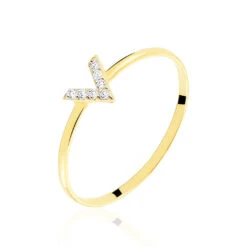 Bague De Phalange Celene Or Jaune Oxyde De Zirconium