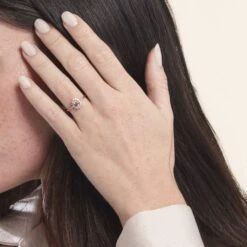 Bague Jozsua Or Rose Morganite Peche Oxyde De Zirconium -Garmin Soldes B3DFRA7004 model1