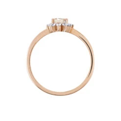Bague Jozsua Or Rose Morganite Peche Oxyde De Zirconium -Garmin Soldes B3DFRA7004 view2