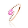 Bague Loriane Or Rose Tourmaline Et Diamant