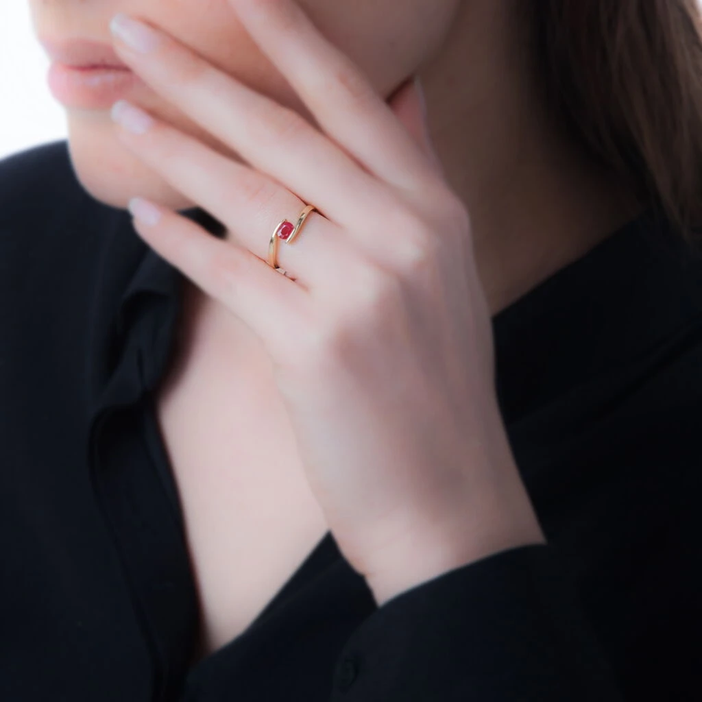 Bague Camilia Or Rose Tanzanite 6 Bague Camilia Or Rose Tanzanite – Image 4