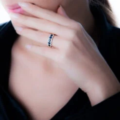 Bague Margaux Or Rose Grenat Et Diamant -Garmin Soldes B3DFRGR016 model0