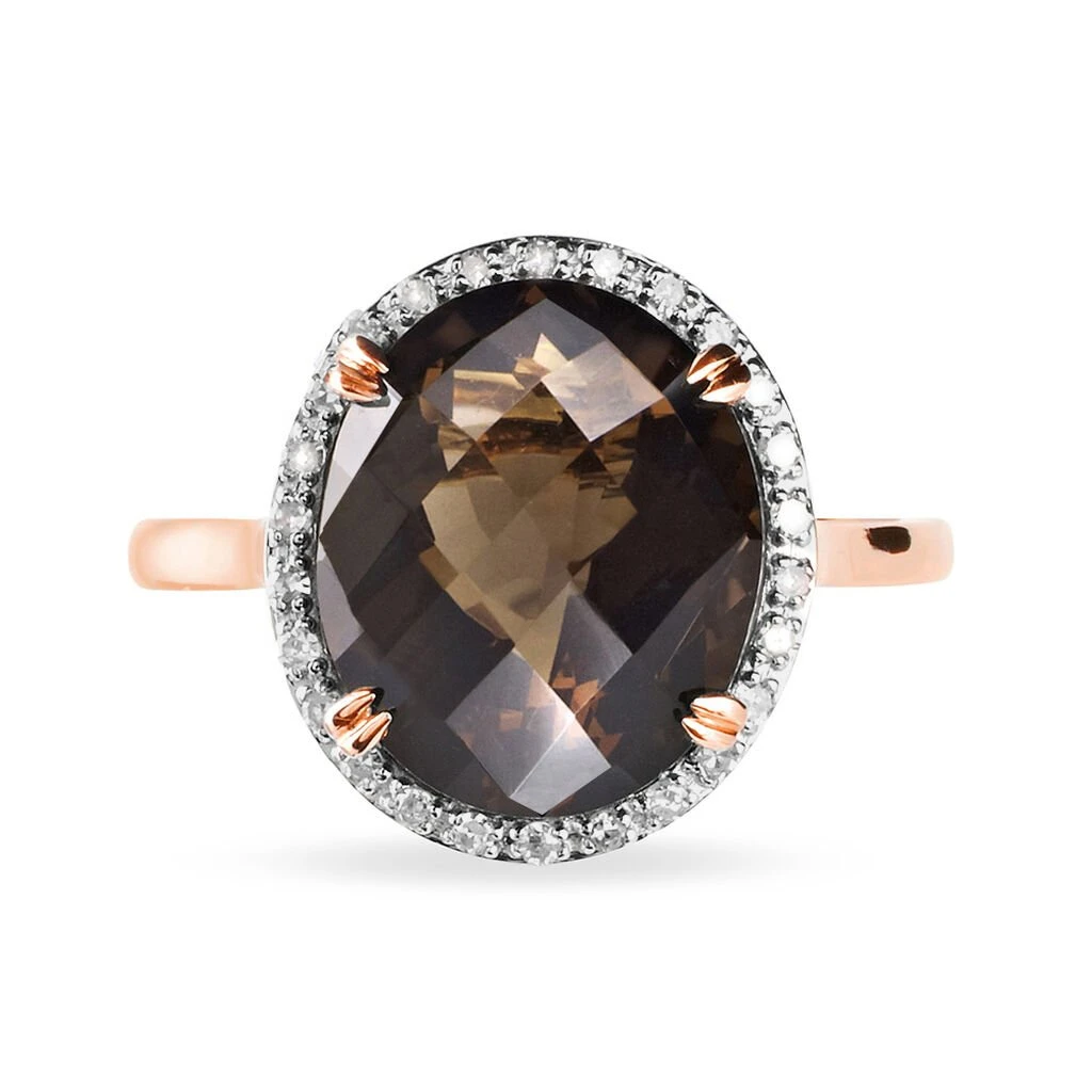 Bague Anna Or Rose Quartz Et Diamant 4 Bague Anna Or Rose Quartz Et Diamant – Image 2