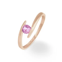Bague Tiphaine Or Rose Saphir