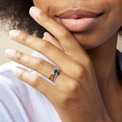 Bague Sare Or Rose Topaze Et Oxyde De Zirconium -Garmin Soldes B3DFRT5513 model1