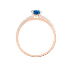 Bague Sare Or Rose Topaze Et Oxyde De Zirconium -Garmin Soldes B3DFRT5513 view2