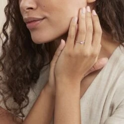 Bague Solitaire Dayna Or Rose Oxyde De Zirconium -Garmin Soldes B3DFRZW01W model0