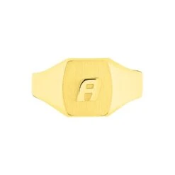 Chevalière Tonneau 1 Initiale Or Jaune -Garmin Soldes B3HMJW0114 view1