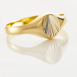 Chevaliere Or Jaune Ovale Soleil -Garmin Soldes B3HMJW0131 view3