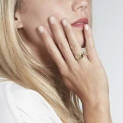 Chevalière Carree Or Jaune Oxyde De Zirconium -Garmin Soldes B3HMJZW006 model1