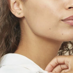 Boucles D'oreilles Puces Aricia Coeur Or Jaune -Garmin Soldes B3OEJW0499 model0