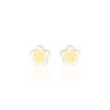 Boucles D'oreilles Puces Cleomelia Fleur Or Jaune