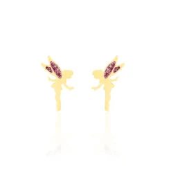 Boucles D'oreilles Puces Feelia Or Jaune