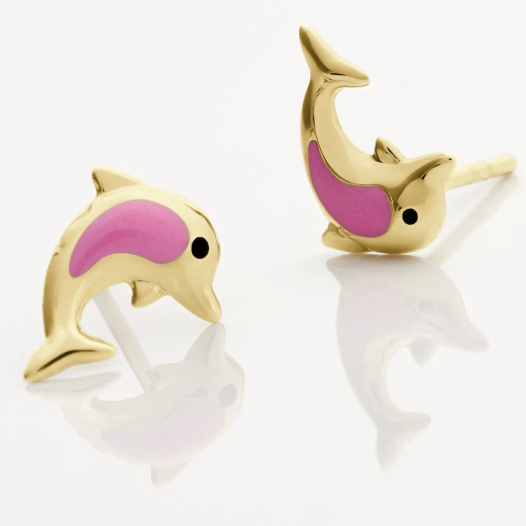 Boucles D'oreilles Puces Or Jaune Mael Smalto 5 Boucles D'oreilles Puces Or Jaune Mael Smalto – Image 3