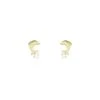 Boucles D'oreilles Puces Eleanor Dauphin Or Jaune Oxyde De Zirconium