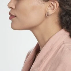 Boucles D'oreilles Pendantes Or Bicolore Eloisia Diamants -Garmin Soldes B3OF2DW216 model0