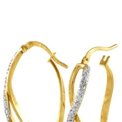 Créoles Micha Or Bicolore 10 Créoles Micha Or Bicolore -Garmin Soldes B3OF2W0023 view3