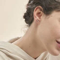 Boucles D'oreilles Puces Azzedine Salamandre Or Bicolore -Garmin Soldes B3OF2W0058 model1