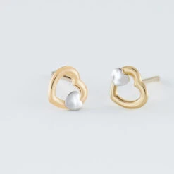 Boucles D'oreilles Puces Anne-maudae Double Coeurs Or Bicolore 8 Boucles D'oreilles Puces Anne-maudae Double Coeurs Or Bicolore -Garmin Soldes B3OF2W0236 view2