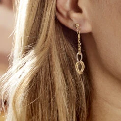 Boucles D'oreilles Pendantes Louisa Or Bicolore -Garmin Soldes B3OF2W0384 model1