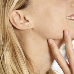 Boucles D'oreilles Puces Or Jaune Gontranie -Garmin Soldes B3OF2W0389 model0