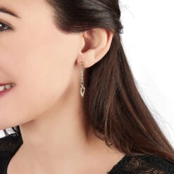 Boucles D'oreilles Pendantes Louisa Or Bicolore -Garmin Soldes B3OF2W0976 model0