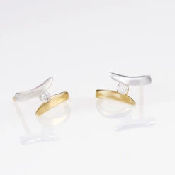 Boucles D'oreilles Pendantes Ascagne Or Bicolore Oxyde De Zirconium 8 Boucles D'oreilles Pendantes Ascagne Or Bicolore Oxyde De Zirconium -Garmin Soldes B3OF2ZW005 view2