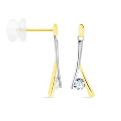 Boucles D'oreilles Pendantes Formev Or Bicolore Oxyde De Zirconium 7 Boucles D'oreilles Pendantes Formev Or Bicolore Oxyde De Zirconium -Garmin Soldes B3OF2ZW007 view1