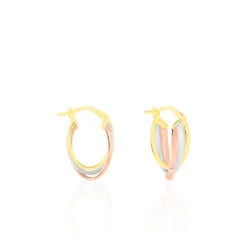 Créoles Hermande Or Tricolore