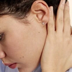 Boucles D'oreilles Puces Teani Or Blanc Diamant -Garmin Soldes B3OFBDW036 model0