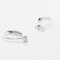 Boucles D'oreilles Pendantes Victoria Or Blanc Diamant -Garmin Soldes B3OFBDW796 view2