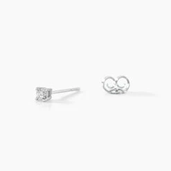 Boucles D'oreilles Puces Victoria Or Blanc Diamant -Garmin Soldes B3OFBDW803 view1