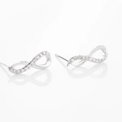 Boucles D'oreilles Puces Osanna Or Blanc Diamants -Garmin Soldes B3OFBDW807 view2