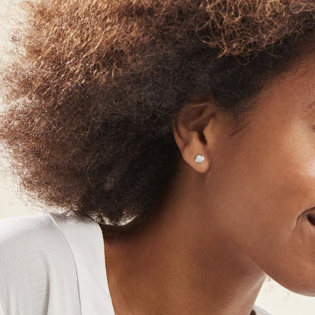 Boucles D'oreilles Puces Or Blanc Strass 5 Boucles D'oreilles Puces Or Blanc Strass – Image 3