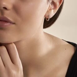 Créoles Sandrine Or Blanc Strass -Garmin Soldes B3OFBPW190 model0