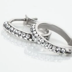 Créoles Sandrine Or Blanc Strass -Garmin Soldes B3OFBPW190 view2