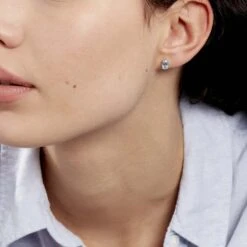 Boucles D'oreilles Puces Prudencia Or Blanc Topaze -Garmin Soldes B3OFBTB017 model1