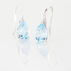 Boucles D'oreilles Puces Anesa Or Blanc Topaze 8 Boucles D'oreilles Puces Anesa Or Blanc Topaze -Garmin Soldes B3OFBTB514 view2