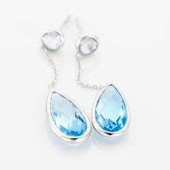 Boucles D'oreilles Pendantes Dennis Or Blanc Topaze 8 Boucles D'oreilles Pendantes Dennis Or Blanc Topaze -Garmin Soldes B3OFBTB527 view2