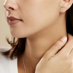 Boucles D'oreilles Puces Fulvie Dauphin 5 Or Blanc -Garmin Soldes B3OFBW0254 model0