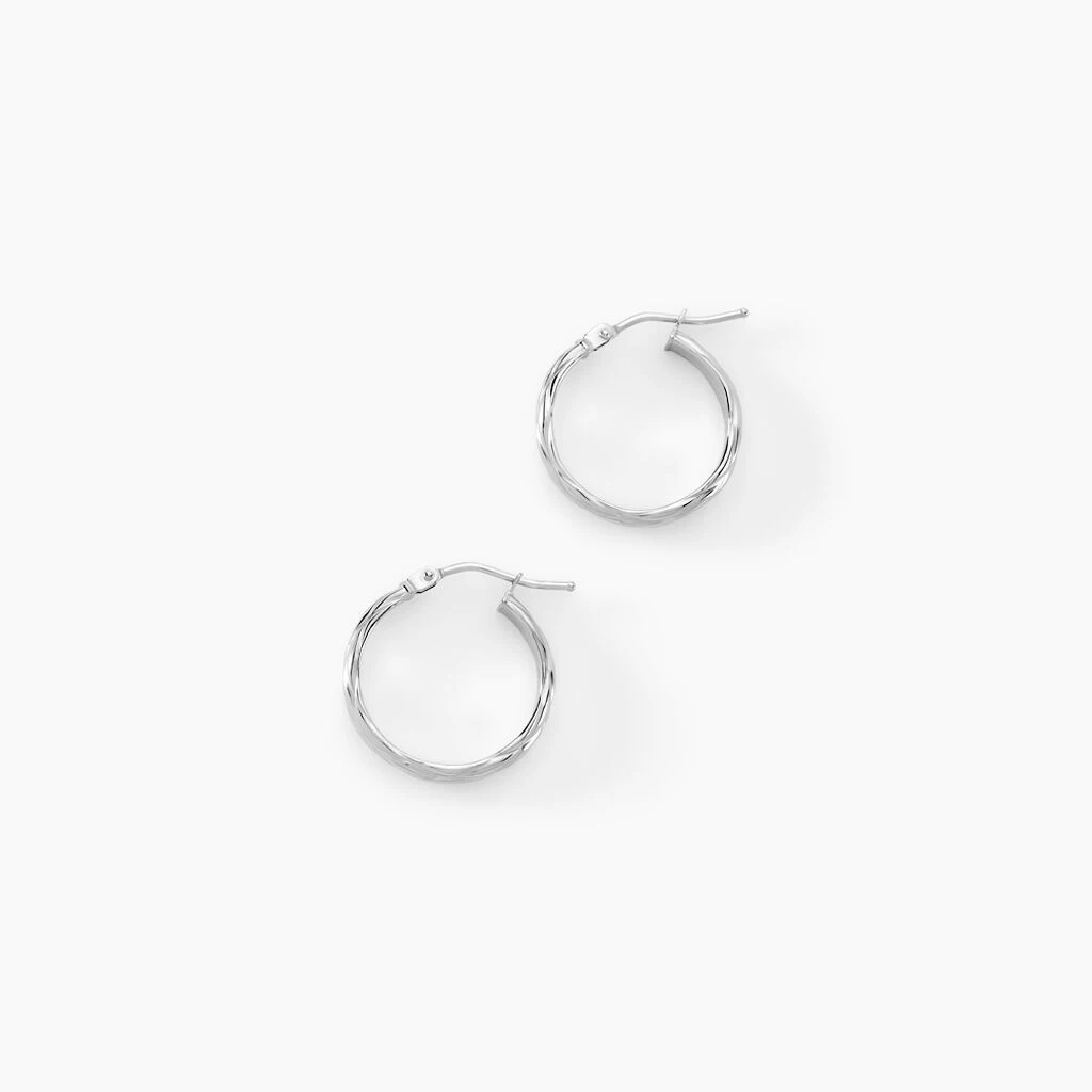 Créoles Ananas Or Blanc 3 Créoles Ananas Or Blanc