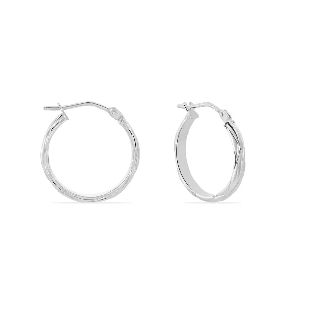 Créoles Ananas Or Blanc 5 Créoles Ananas Or Blanc – Image 3