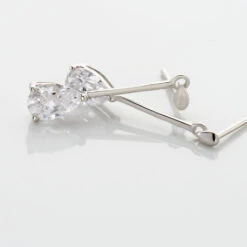 Boucles D'oreilles Pendantes Goutte Or Blanc Oxyde De Zirconium 9 Boucles D'oreilles Pendantes Goutte Or Blanc Oxyde De Zirconium -Garmin Soldes B3OFBZW021 view2