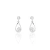 Boucles D'oreilles Pendantes Phaenna Or Blanc Oxyde De Zirconium